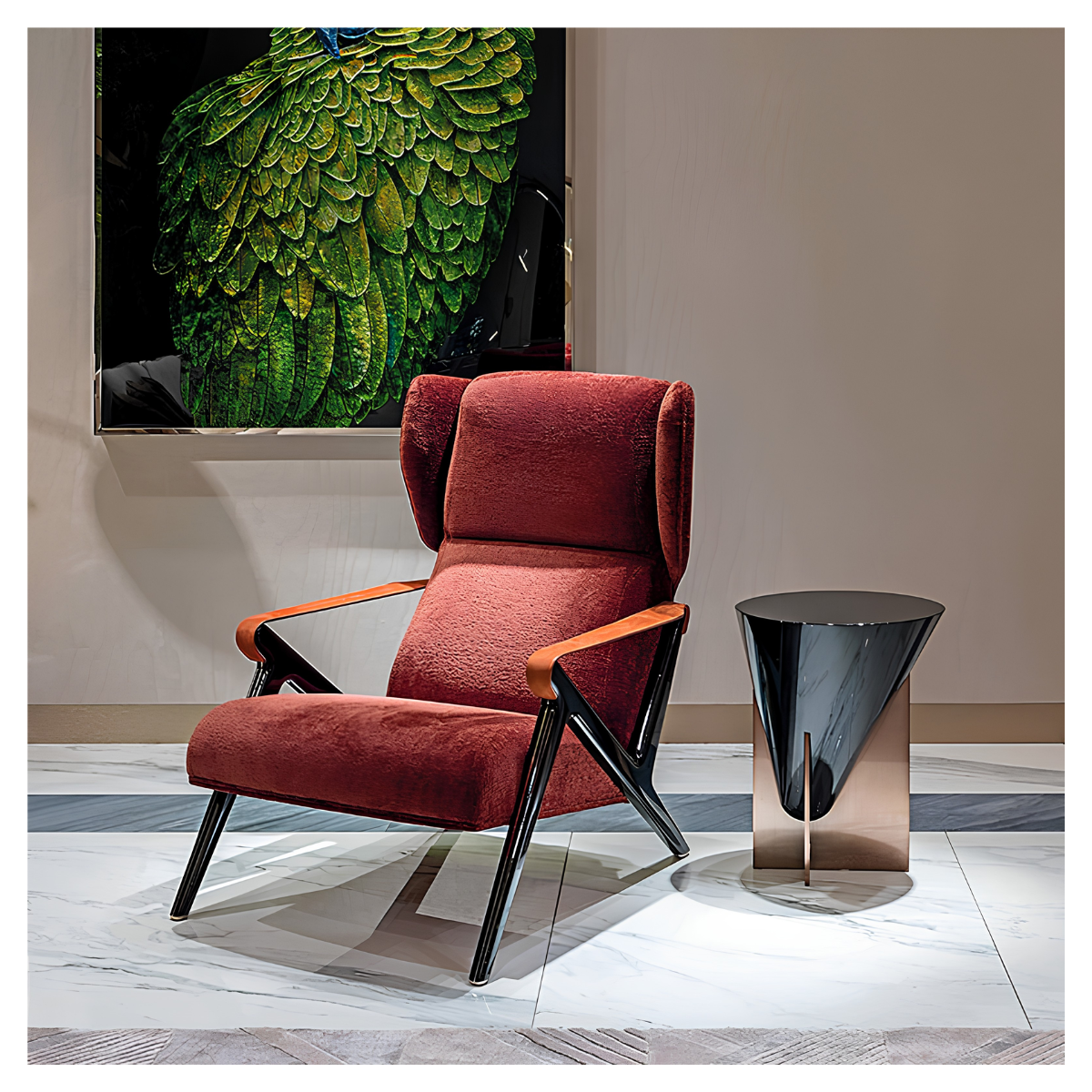 Crimson Wing Armchair